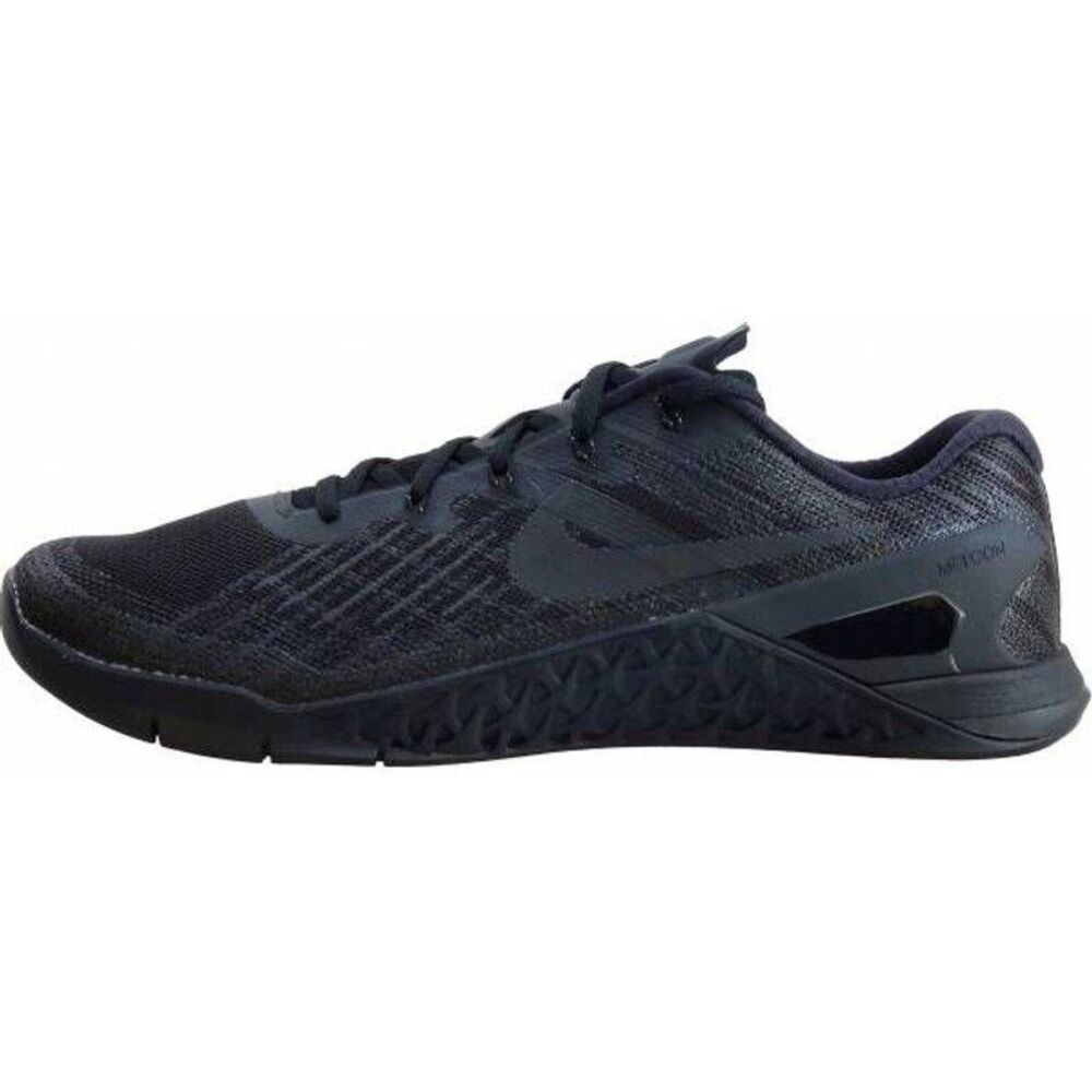 NIKE 7.5 metcon 3 black training shoe Crossfit Crosstraining Knit Flat Lifting